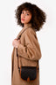 Celine 2020 Brown Leather Triomphe Canvas Medium Folco Bag