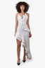 Lovers + Friends White Ruffle Asymmetrical 'Riya' Gown