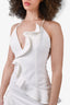 Lovers + Friends White Ruffle Asymmetrical 'Riya' Gown