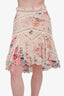 Zimmerman Pink/Cream Floral Skirt Size 2