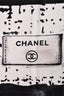 Pre-loved Chanel™ Black/White Silk Square Scarf