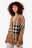 Burberry Beige Merino Wool Check Cardigan Size XS