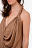 Lanvin Taupe Jersey Sleeveless Cowl Neck Top Size 38