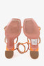 AMINA MUADDI Orange Patent Rhinestone 'Gilda' Sandals Size 37.5