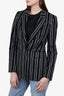 Givenchy Black/White Wool Striped Blazer size 38