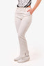 Chloe White Fringe Jeans Size 40