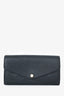 Louis Vuitton 2018 Black Empreinte Leather Sarah Wallet with' EB' Initials