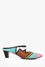 Christian Louboutin 2015 Multi-Coloured Leather/Suede 'Tribalou' Heeled Mules Size 38