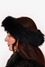 Vintage Dark Blue Fox Fur Headband
