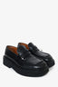 Marni Black Leather O-Ring Square-Toe Platform Loafer Size 40