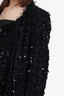 Isabel Marant Black Glitter Sequins Tweed Blazer Size 40