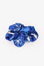 Double J Blue/White Silk Oversized Scrunchie