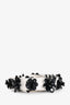 Prada White Leather Bag Strap with Black Flowers