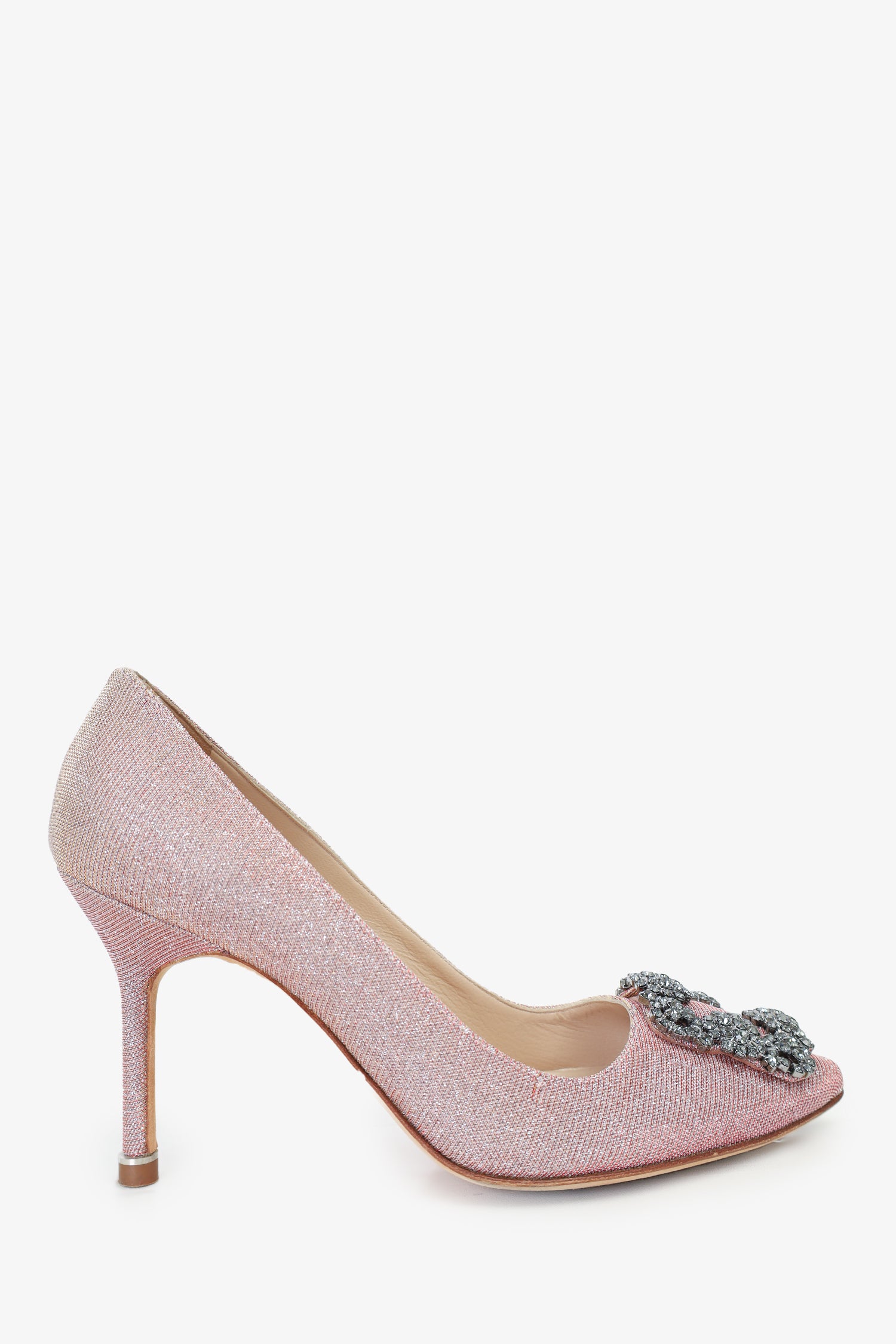 Manolo Blahnik Pink Glitter Hangisi Heels size – Mine Yours
