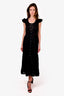 LoveShackFancy Black Cotton Button Down Dress Size XS