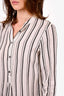 Isabel Marant White/Black Striped Cotton Blend Top Size 34
