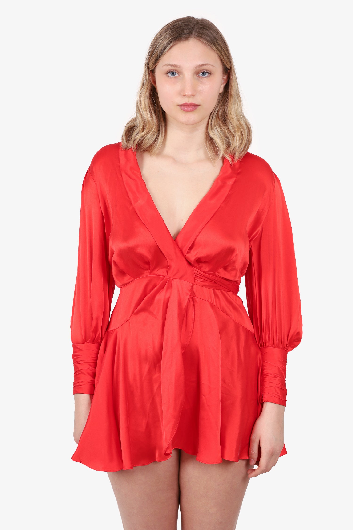 Zimmermann Red Silk Wrap Mini Dress Size 0 – Mine & Yours