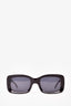 Gucci Black Acrylic Rectangular Framed Sunglasses