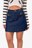 Versace Jeans Dark Wash Denim A-Line Mini Skirt Size 2