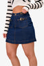 Versace Jeans Dark Wash Denim A-Line Mini Skirt Size 2