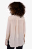 Chloe White Silk Lace Cuff Detailed Button Down Shirt Size 36