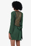 Red Valentino Green/Black Back Lace Bow Mini Dress Size 4