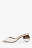 Neous White Leather Opus Heel Sandals Size 35