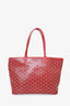 Goyard Red Goyardine Canvas/Leather Artois Tote Bag PM