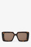 Prada Brown/Green Tortoise Shell Square Framed Sunglasses