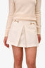Gucci 2022 White Horsebit Denim Mini Skirt Size 38