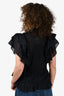 Isabel Marant Etoile Black Cotton Ruffled Top Size 40