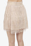 Red Valentino Beige Lace Mini Skirt Size 40