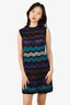 M Missoni Multicolour Scallop Detail Sleeveless Dress Size M