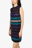 M Missoni Multicolour Scallop Detail Sleeveless Dress Size M