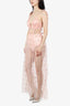 For Love & Lemons Pink Jasmine Rosette Maxi Dress Size L