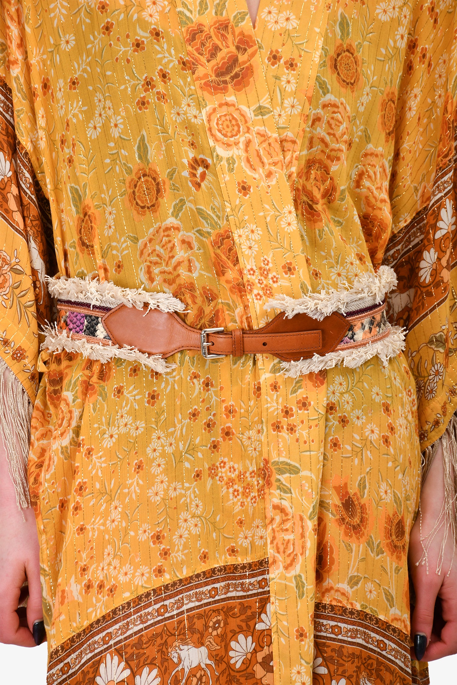 etro-brown-leather-snake-fringe-belt-size-90-36-mine-yours
