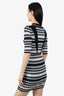 M Missoni Black/White Chevron Knit Dress Size 2