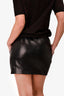 The Row Black Lambskin Leather Mini Skirt Size 4 US