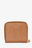 Saint Laurent Brown Leather Belle Du Jour Compact Wallet