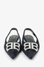 Balenciaga Black Velvet B Slingback Flats Size 39.5