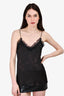 Anine Bing Black Patterned Silk Sleeveless Top Size S