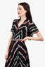 Missoni Black Multicolour Patterned Collared Maxi Dress Size 42
