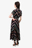 Missoni Black Multicolour Patterned Collared Maxi Dress Size 42
