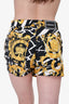 Versace Black/White/Yellow High Waisted Shorts Size 27