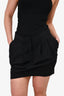 PHI Black Wool Tailored Mini Skirt Size 6