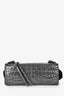 Balenciaga Grey Croc Embossed Leather Mini Neo Classic Crossbody
