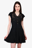 Roberto Cavalli Black Lace Butterfly Mini Dress Size 38