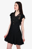 Roberto Cavalli Black Lace Butterfly Mini Dress Size 38