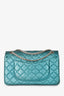 Pre-Loved Chanel™ 2008/9 Teal Metallic Quilted Leather 2.55 Reissue 226 Double Flap Bag