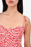 Reformation Red Patterned Sleeveless Top Size 6